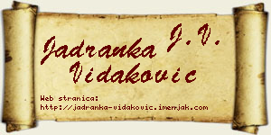 Jadranka Vidaković vizit kartica